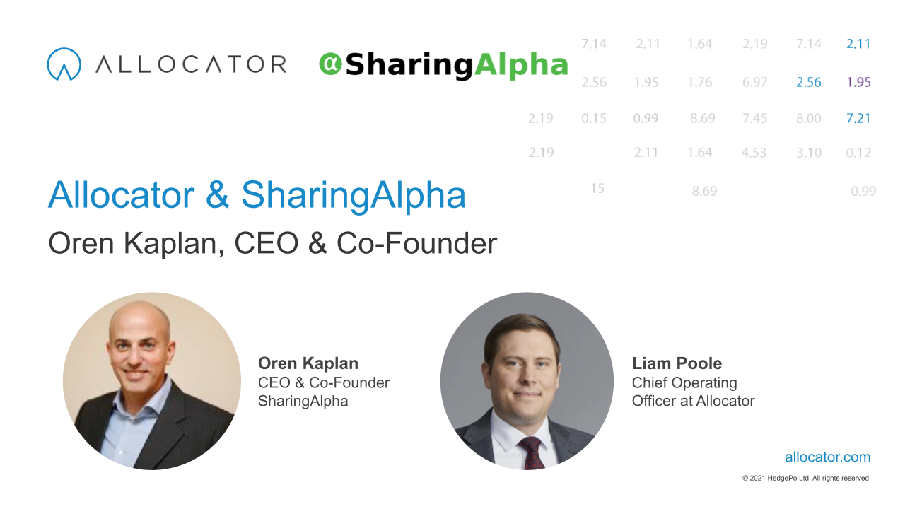 Allocator announces new partnership & collaboration with SharingAlpha